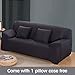Boshen Stretch Seat Chair Covers Couch Slipcover Sofa Loveseat Cover 9 Colors/4 for 1 2 3 4 Four People Sofa + 1 Pillowcase