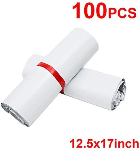 100x Grey Mailing Courier Postal Bags 32cm x 43cm/20cm x35cm Tough Mailing Bags, Sticky Self Seal Flap, Poly Plastic Polythene for Postal Postage Packaging Courier Mail Pouch Sacks Use (12.5x17 inch)