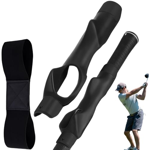 ILRFHSDBN Grip Trainer Golf con Banda de Swing de Golf para Brazo, Accesorios de Golf para Practicar Postura Correcta y Mejorar el Swing, Golf Grip Training Aid Adecuados para Principiantes
