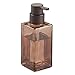 InterDesign Casilla Glass Foaming Soap Dispenser Pump for Kitchen, Bathroom Countertop and Vanities - Sand/Bronze