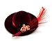 Melody Jane Dolls Houses Red Lady's Hat with Feather Miniature Milliner Shop Accessory