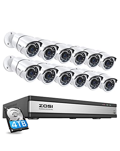 ZOSI 4K 16CH PoE Home Security Cameras