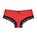 6 Pack: Free to Live Women's Lace Trim Cotton Hipster Panties (Medium),Black, Baby Pink, Charcoal, Ivory, Lavender, Red