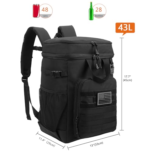 Hp hope 43L Insulated Backpack Picnic Bag Cooler Bag Large Backpack for Men Women Camping Beach Outdoor Travel Family Picnic BBQ