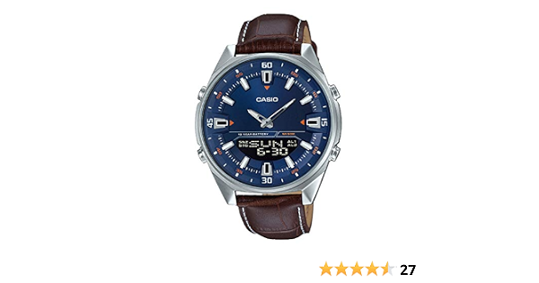 Casio Mens Quartz Watch, Analog-Digital Display and Leather Strap AMW-830L-2AVDF:  Buy Online at Best Price in UAE - Amazon.ae