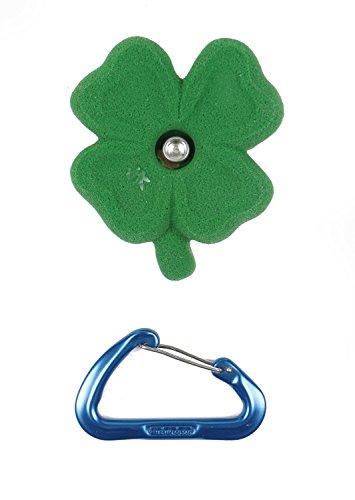 Atomik Rock Climbing Holds Medium Bolt-On Clover in Green