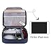 BUBM Electronic Organizer, Double Layer Travel Gadget Carry Bag for Cables, Plugs, Earphone, Flash Hard Drive and More-a Sleeve Pouch for iPad mini(Medium, Dark Blue)