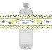 Yellow and Gray Elephant Baby Shower Water Bottle Labels - 24 Stickers