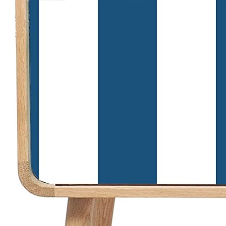 Decochic Carta Adesiva Per Mobili A Righe Bianche E Blu Navy