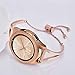 CAGOS Compatible with Samsung Galaxy Watch Active 2 40mm/44mm Bands, 20mm Bling Jewelry Stainless Steel Metal Bangle Replacement for Galaxy Watch 42mm/Ticwatch E Smartwatch (Rose Gold)