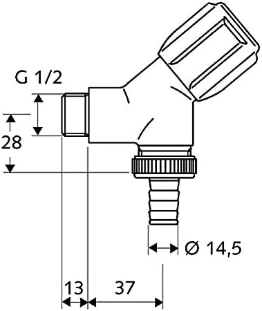 Schell 033860699 Comfort Y-Type Valve with Backflow Preventer 1/2-Inch Chrome, Weiß - Image 3