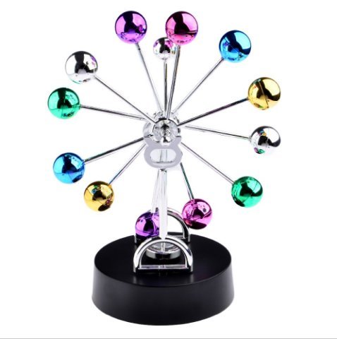 URToys Edcational Colorful Ferris Wheel Electronic Revolving Balance Balls Magnetic Perpetual Motion Crafts Office Desk Home Decor Best New Year Gift - Thumbnail 5