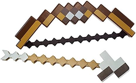 ETbotu 2 in 1 Creative Transmutative Bow Sword Weapons Model Toys for Kids Gifts Brown Bow and Arrow