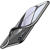 iPhone X Case, iPhone 10 Case, RANVOO Clear Thin Slim Fit Transparent Protective Cover Premium Flexible Soft TPU Bumper Case for iPhone X(Black)