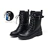 VEPOSE-Womens-28-Mid-Calf-Boots-Military-Combat-Boot-with-Card-Knife-Wallet-Pocket