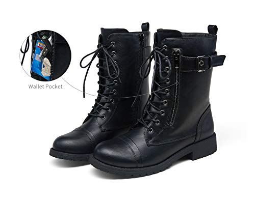VEPOSE-Womens-28-Mid-Calf-Boots-Military-Combat-Boot-with-Card-Knife-Wallet-Pocket