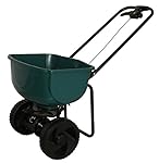 INITIAL Agricultural Walk-Behind Fertilizer Broadcast Spreader 44- Pound Capacity Green