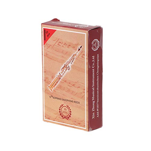 image for Yuuups 10pcs Bb Soprano Saxophone Reed Strength 2.5 Bamboo Sax Woodwin