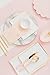 Sugar & Cloth Peach and Gold Plastic Disposable Flatware Set, 36-Piece, Service for 12