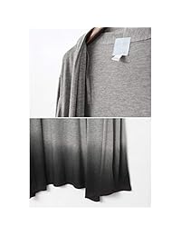 Chaqueta de mujer Rayon Spandex Jersey DIP-DYE Front Open Long Sleeve Cardigan Big Size...