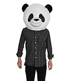 Plush Panda Animal Head Mask Halloween Panda Mascot Costume