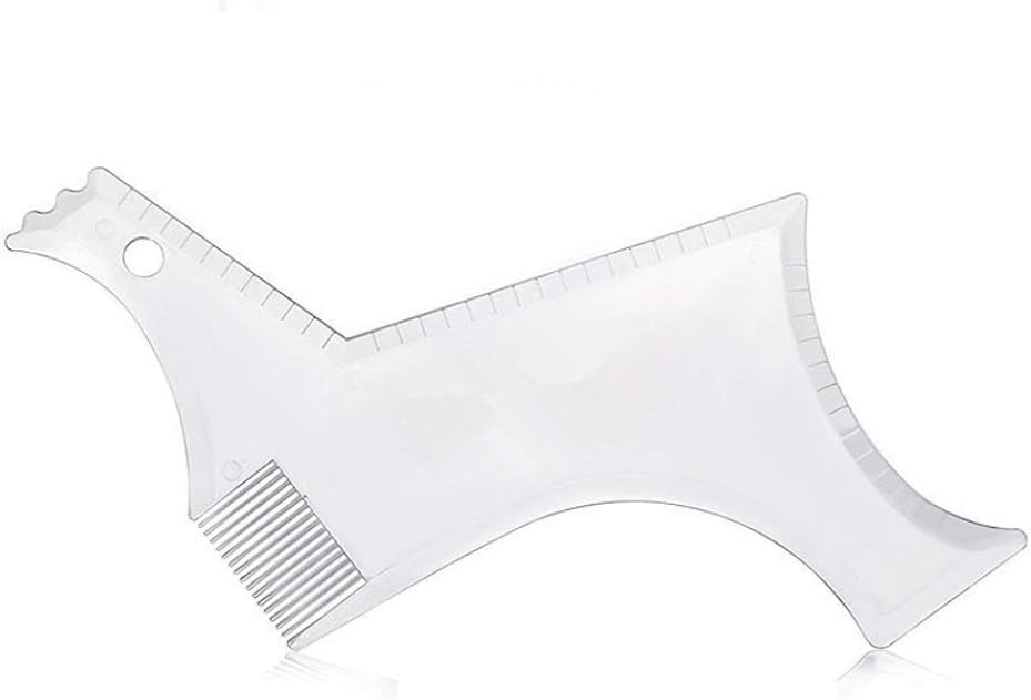 Gjiner Perfect Beard Comb for Men's Face Care Transparent Black Stencil Comb Shaper for Beard Styling Beard Shaping Tool Liner Template Transparent