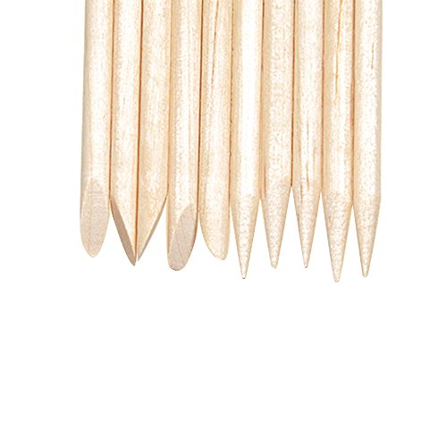 Polytree 100pcs Wood Sticks Cuticle Pusher Remover Pedicure Manicure Nail Art Tool - Thumbnail 2