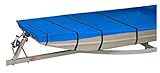iCOVER Water Proof Heavy Duty Trailerable Jon Boat Cover,Fits Jon Boat 12ft-18ft Long and Beam Width up to 75in,Blue/Grey Color,JB6202/JB6302