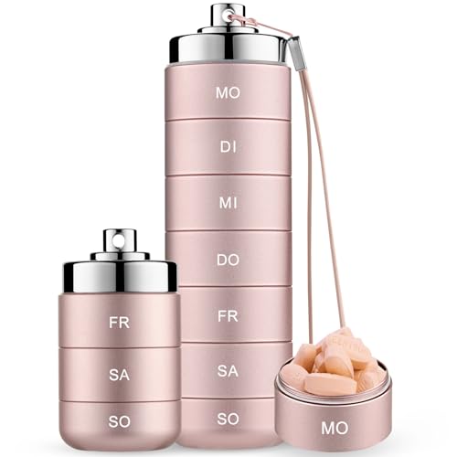 mossime Metall Tablettenbox 7 Tage Große Fächer