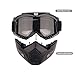 EnzoDate Motorcycle Dirt Bike ATV Goggles Mask Detachable Harley Style Protect Padding Helmet Sunglasses Road Riding UV Motorbike Glasses
