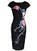 Vfemage Womens Elegant Floral Peacock Printed Cocktail Party Bodycon Dress