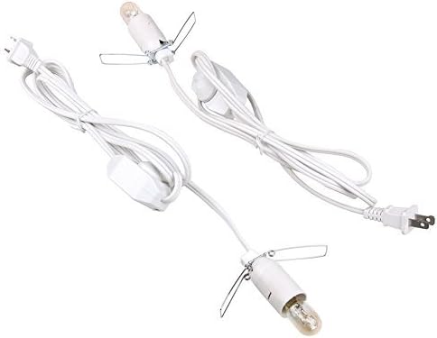 Set of 2 Himalayan Salt Lamp Cord with Dimmer Switch and One Bulb