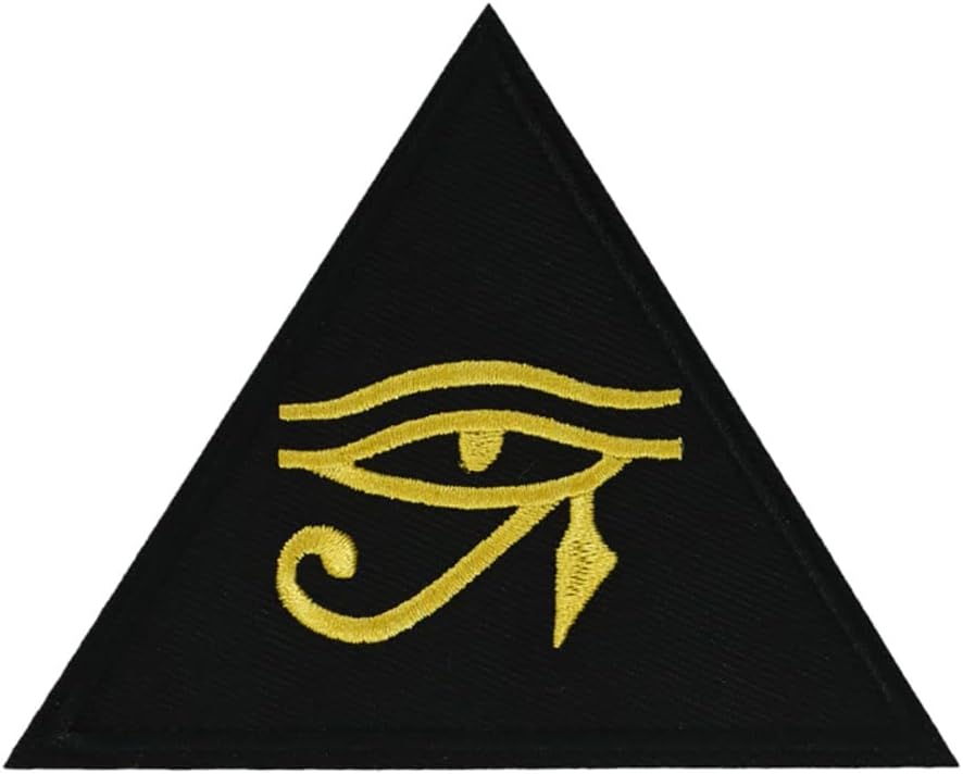 Mixed Media - EYE OF HORUS Embroidered Iron On Patch Emblem