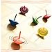 12 PCS Handmade Painted Wood Spinning Tops, Kids Novelty Wooden Colorful Gyroscopes Toy, Assorted Standard Tops, Flip Tops, kindergarten education Toys - Great Party Favors, Fun, Gift, Prize