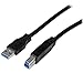 StarTech.com 1m Certified SuperSpeed USB 3.0 A to B Cable Cord - Black (USB3CAB1M)