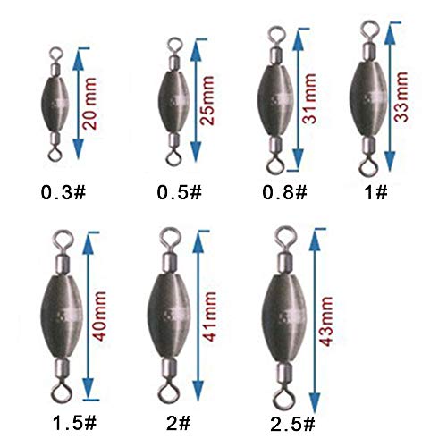 Kupfer-Sinker, 10 Stück, Zubehör, solide Angelwirbel, flexibel, professionelle Krümmerform, Gegengewicht, Angelring… – Bild 3