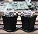 BangQiao 2.70 Inch Plastic Square Seedling Pots, Plastic Plant Pots with Saucer,Pack of 12 (Black)