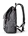 Muzee Canvas Backpack for School Travel Rucksack Fits up to 15 inch Laptop (Gray)