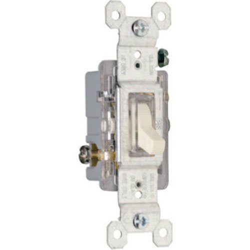 Legrand-Pass & Seymour 660LASLGCC10 Single Pole Lighted Toggle Switch 15-Amp 120-volt High Impact Resistant Construction