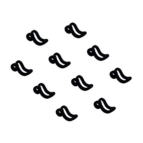 Miukada 60 PCS Hanger Hooks, Cascading Clothes Hanger Connector, Flocking Mini Hooks for Clothing & Closet Storage, Black.