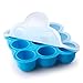 Samuelworld Baby Food Storage Container, Baby Food Freezer Tray with Lid, 9x2.5oz BPA Free, FDA Approved, Silicone, Perfect For Homemade Baby Food, Vegetable & Fruit Purees and Breast Milk (blue)