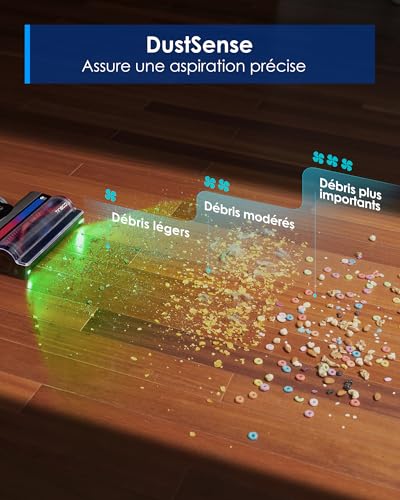 Tineco Pure One A90S Cordless Vacuum Cleaner, 270AW Vacuum, 105 Min Autonomy, 3DSense Master Brush, 150° Green LED Light, 180° Foldable, Suitable for Pet Hair/Carpet/Hard Floors