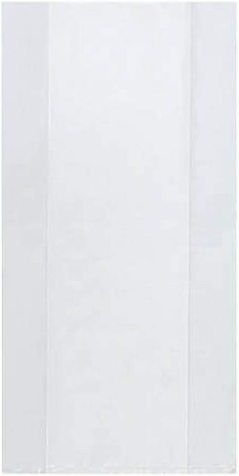 100 Pack Gusseted Poly Bags 5" x 2" x 12". Clear Polyethylene Bags for Packing and Storing. Plastic Expandable Bags for Industrial, Food Service, Healthcare Needs. 1 Mil Thick. FDA, USDA Approved.