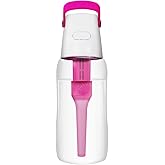 Dafi Filtered Water Bottle with Straw 17 oz - Sports Water Bottle Reusable with Carbon Filter for Gym, Travel, Daily Use - Leakproof, BPA-Free with Hypoallergenic Mouthpiece & Carrying Handle - Pink