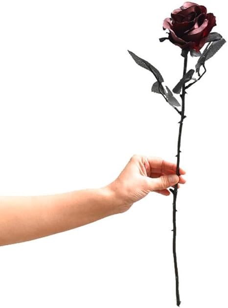 Amazon Htllt 美しい造られた花の偽の花の黒い偽の花束暗い手の枯れた黒いバラ撮影小道具 H Diy 工具 ガーデン