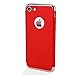 iPhone 7 Case, iPhone 8 Case, Monsety iPhone 7 Case Back Cover, 3 - Piece Ultra Slim & Rugged Fit Shock Anti - Drop Proof Impact Resist Protective Hard Case for Apple iPhone 7 4.7 Inch (Red)