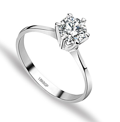 AcefeelWomen's 1ct Wedding Cubic Zirconia Engagement Ring Size 9