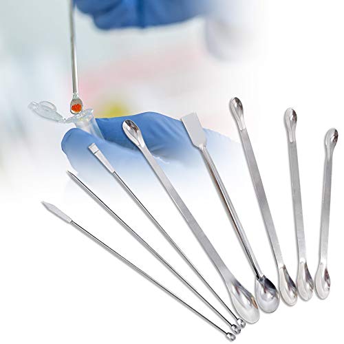 Lab Spoon，8 Pack lab Scoops lab Spoon Micro， Stainless Steel Lab Measuring Spoon，Lab Spatulas Laboratory Sampling Spoon Mixing Spoon. - Thumbnail 5