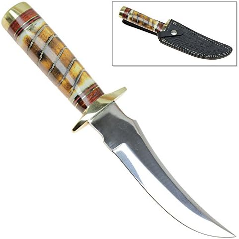 Wild Stag Unique Clip Point Polished J2 Stainless Steel Collectible Knife Bone