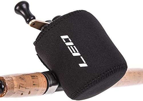 CricTeQleap Fishing Accessories, LEO Drum Shape Baitcasting Fishing Reel Storage Pouch Protective Case Cover Bag - Black